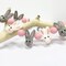 Easter Felt Garland – Wool Rabbit & Pom Pom Bunny Ball Banner for Holiday, Baby Shower, Nursery & Wall Hanging Decor (White/Pink/Grey)